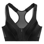 Ivy Park Adidas X  IVP Zip Front Medium Impact‎ Sports Bra Black 4X Photo 2
