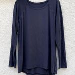 Lululemon  Emerald Long Sleeve Tee Charcoal Black Size 12 Photo 0