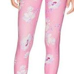 Love Shack Fancy  Luvette Logo Waistband High Waisted Floral Active Leggings Pink S Photo 0