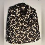 Talbots Black and Brown Blazer Lightweight Silk Wool Blend Photo 0