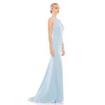 Mac Duggal IEENA for  One Shoulder Jersey Mermaid Gown Women's 12 Blue NWOT Photo 9