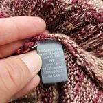 Charlotte Russe  Burgundy & Blush Marled Stripe Watetfall Cardigan Size Medium Photo 5