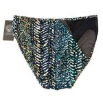 Vince Camuto Bikini Bottom High Rise Mesh Blue Yellow L Photo 3