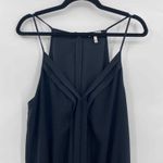 Joie  Jumpsuit Womens Large Black Polyester Halter Straps Pockets Wide Leg Photo 1