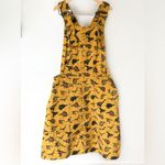 Run & Fly Ladies Honey Gold Dinosaur Print Pinafore Dress Yellow Size 8 Photo 1