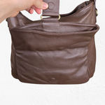 UGG Vintage Y2K  Pebbled Leather Shoulder Bag Chocolate Brown Slouchy Tote Photo 4