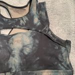 Alphalete Black and Gray Tie-Dye Sports Bra Photo 3