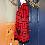 Mud Pie  Red Black Windowpane Everly Bow Tunic Ruby Large (12/14) NWT Photo 2