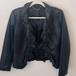 White House | Black Market  ruffle leather jacket  Photo 1