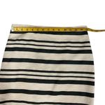 J.Crew  Women's Size 9 Double Striped‎ Pencil Skirt Black Cream Career Business Photo 7