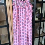 Old Navy  Block print maxi dress ruffle drop hem swing floral sleeveless bow tie Photo 2