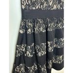 NIKIBIKI Dress Black Lace V Neck Sleeveless A Line Work Women Small Photo 4
