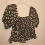 ZARA ✨  Floral Print Button Front Puff Sleeves Ruffle Peplum Crop Top ✨ Photo 6