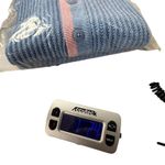 ZARA  Women's Small Knit Lounge Set Blue Pink Trim Short Sleeve Button Top Shorts Photo 12