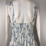 SheIn  Strapless Blue Floral Dress Photo 6