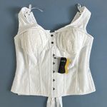 NWT Corset Story White Cotton Embroidery Anglaise Overbust with Gathered Bust Size undefined Photo 3