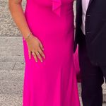 Jay Godfrey hot pink, one shoulder ruffle maxi dress Photo 0