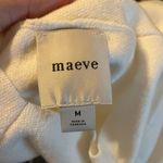 Maeve  The Carys Mock Neck White Sweater with Red Heart Accents Medium Photo 9
