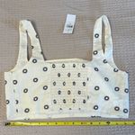 Loft NWT  Beach cream Floral Crop Top Line Cotton Smocked size XS Photo 4