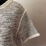 The Limited top shirt Textured Fringe Trim Knit shirt sleeve oversized medium Photo 1