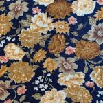 All That Jazz Vintage 90s Floral Midi Dress Blue Brown Short Sleeve Scoop Neck Size 4 Photo 7