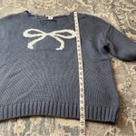 Sincerely Jules Periwinkle Sweater with White Bow Blue Photo 4