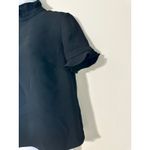 Alice & Trixie  Black‎ Ruffle Neck Top Short Sleeve Blouse Womens XS Photo 1