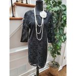 W118 By Walter Baker Women Black Floral Long Sleeve ScoopNeck KneeLength Dress L Photo 11