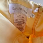 David's Bridal David’s Bridal Strapless Crinkle Chiffon Dress Godets, Style#F14865-ButterYellow Photo 8
