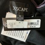 XScape Glitter Knit Mini Fit and Flare Size 8 Black Iridescent Strappy Back Photo 9
