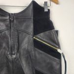 Retrofete Fae Patchwork Skirt Black Lamb Leather Goat Suede Size Medium NWT Photo 5