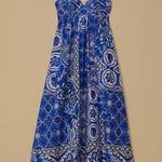 Farm Rio EUC Blue Tile Dream Sleeveless Maxi Dress size medium Retails $245 Photo 0