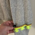 Generation Love  Devon Crewneck Top Heather Gray Neon Brocade Trim Photo 7