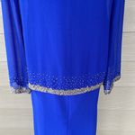 J Kara Beaded Dress with Beaded Jacket Blue Size 8 Photo 5