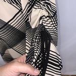 Gabby Skye Women’s  Black & Tan Criss Cross Pattern Anywhere Bell Cuffs Dress 4 Photo 7