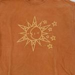 PacSun Womens Cotton Star Print Crew-Neck Short Sleeve T-Shirt Orange One Size Photo 1