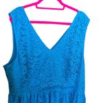 BB Dakota NWT  Sea Blue Kerry Double V-Neck Fit And Flare Lace Dress Plus Sz 22 Photo 3