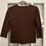 Ralph Lauren Lauren Black Label Classic Chocolate Brown Silk Top Size 0Petite 0P Photo 1