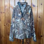 Under Armour Brown Camouflage Jacket quarter zip sweatshirt small duck print Photo 4