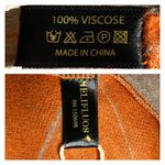 Boho‎ Shawl Poncho 48" Rust Orange Tan Yellow Lagenlook Viscose Fall Autumn NEW! Size L Photo 7