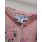Love Shack Fancy  X Target Cecile Pink Satin Floral Puff Sleeve Mini Dress Size 6 Photo 5