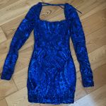 Lucy in the Sky  Blue Sequin Dress Mini Photo 1