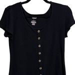 SO  black stretch knit mini dress women's size large Photo 1