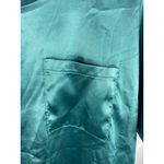 BB Dakota Satin Teal Blue Short Sleeve Blouse Size Medium Photo 1