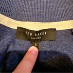 Ted Baker Tooting 1/4 Zip Sweater 100% Merino Wool Pullover Sz 4 Preppy Comfy Photo 5