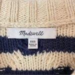 Madewell  Cable-Knit Oversized Sweater in Stripe XXS Photo 3