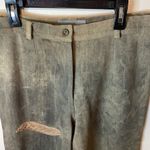 Polvere Italy Gray Green Jeans Velour Embroidered Patches Wide Leg Stretch Size undefined Photo 6