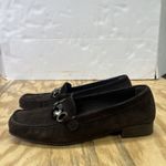 Stuart Weitzman  Jeweled Loafer Women's 8.5M Suede Brown Block Heel Career Preppy Photo 1