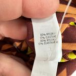 Aerie ‎ Real Me Xtra 7/8 Leggings Brown Yellow Neon Houndstooth Women's Medium Photo 5