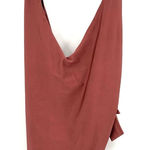 ASOS Size 12 Bathing Suit Low Cut Neckline High Cut Leg Mauve Pink Red Photo 0